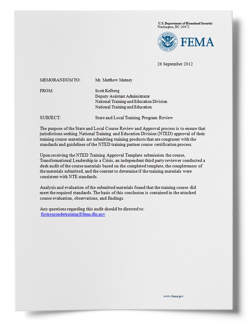Certification Letter