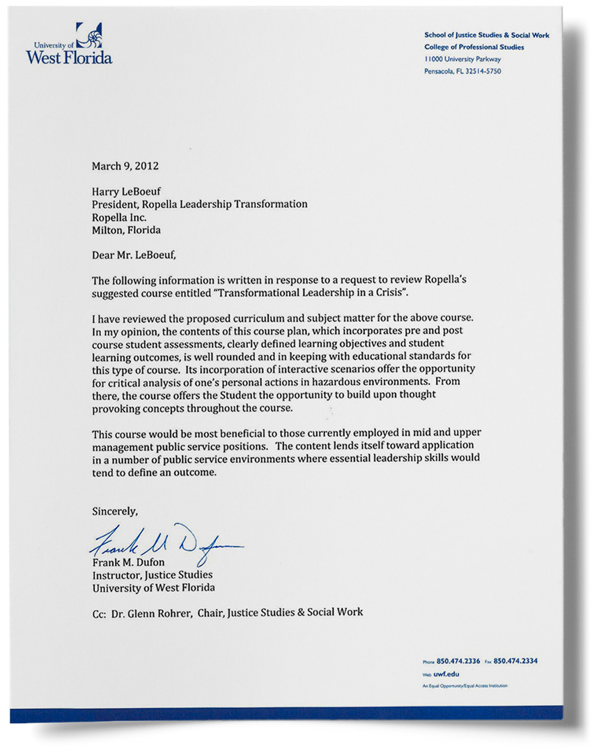 UWF Letter